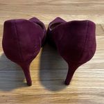 ZARA  Burgundy Suede Heels - Size 37 (6.5) Photo 4