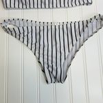 NWOT White Black Stripe Bikini Sleeves Sz Small Photo 5
