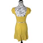 Urban Outfitters  womens Set skirt and crop top Size XS Yellow‎ Button Linen Photo 1