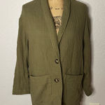 Madewell Lightspun Dorset Blazer Surplus Green Cotton Gauze Oversized Size S Photo 0