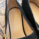 Boden Flat Buckle Mary Jane Ballet Flats Size 37 Suede Black Pointed Toe Shoes Photo 4