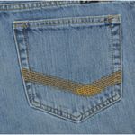 Southern Stitch Ladies Straight Leg Embroidered Denim Blue Jeans Size 33 33R Photo 5