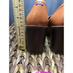 Franco Sarto Pump Heels Women's 7.5 M Tan Leather Slip-On High Heels Loafers Photo 7