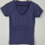 Lululemon Swifty Tech Short Sleeve Top Running V Neck Purple Size 6 Photo 0