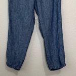 J.Jill 100% Linen Blue Chambray Pull On Ankle Pants Photo 5