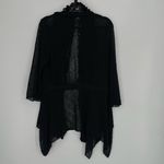 Alberto Makali Women's Black Sequin Asymmetrical Vintage 90s Cardigan Size XL Photo 1