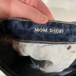 American Eagle High Rise Distressed Dark Wash Mom Denim Jean Shorts Size 6 Photo 4