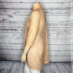 Shannon Ford New York Size 1X Peachy Pink Lace Open Front Cardigan Jacket Photo 2