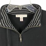 JM Collection  Navy Blue Stripe aAccent Zip Jacket Size PM Photo 1