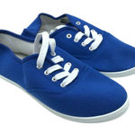 Sh18es Womens Sneakers Canvas Low Top Lace Up Blue Size 7.5 Photo 0