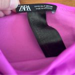 ZARA Women’s  High Rise Cheeky Bikini Bottoms Pink Size Small Photo 2