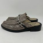 Free People  Vida Silver Metallic Chain‎ Leather Mules EU 36 Women’s Size 5.5-6 Photo 3