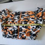 36.5 36 Point 5 Off Shoulder Orange Camouflage Crop Top Photo 7