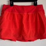 Lululemon  Pace Revival Orange Skirt‎ Size 6 Photo 0