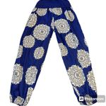 Boutique Womens Harem Pants Bohemian Lightweight Blue White Geo Print XXL Size undefined Photo 4