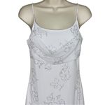 Taboo Elegant White Glitter Floral Maxi Formal Dress Women’s Size L Photo 3