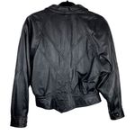 wilson's leather Vtg Y2K Wilson’s Leather Moto Cropped Jacket Sz Medium Biker Asymmetrical Photo 2