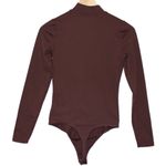 Abercrombie & Fitch Soft AF Brown Turtleneck Long Sleeve Bodysuit Top Size Small Photo 1