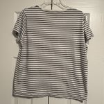 Ralph Lauren Polo  Womens Size L White/Black V Neck Shirt Cotton LOGO Pony Photo 3