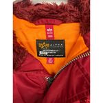 Alpha Industries Sz Small Red Faux Fur Hood N-3B Waterproof Winter Parka jacket Photo 5