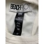 Beach Riot White Ribbed Racerback Tank Top Size M Photo 2