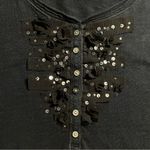 Abercrombie & Fitch Vtg Abercrombie Fitch Women Y2K Henley Top Size L Navy Fitted Preppy Bella Swan Photo 5