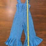 Lulus Morning Glory bright blue eyelet lace-up jumpsuit size S Photo 9