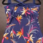 Hapari Tankini Top Bird of Paradise Convertible Straps Blue Orange Pink Large Photo 2