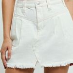 Free People White Denim Skirt Photo 2