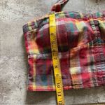 American Eagle Top Plaid Halter Crop Large Festival Stretch Corset Photo 4