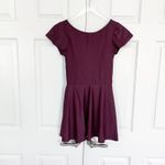 Honey Mark Pepper Swimsuit Dress in Wine Burgundy Red Photo 5