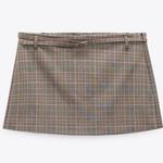 ZARA NWT PLAID SKORT Photo 0