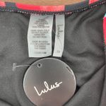 Lulus Floral Print High Waisted Bikini Bottoms Red Black Blue Size M Photo 2