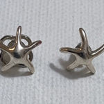 Sterling Silver 925 Marine Sea Star Delicate Stud Earrings Photo 0