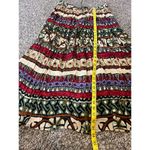 Vintage Pull On Geometric Earth Tone Maxi Skirt Sz L Boho Ren Fair Fairy Grunge Red Size L Photo 5