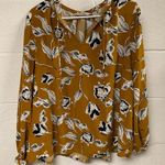 Any Body Women’s Puff Sleeve Blouse with Tie Front and 3/4 Sleeves Size XL Black Photo 0