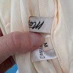 Metisu‎ Women's Bell Sleeve Boat Neck Lined Satin Sheath Dress Cream Size Medium Photo 7