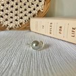 Gray Pearl & Silver Abstract Swirl Ring “Nahanni” Statement Mermaidcore Classic Jewelry Photo 5