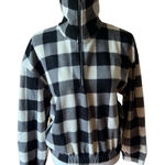 BP NEW Black White Buffalo Check Quarter Zip Jacket Photo 0
