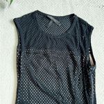 BCBGMAXAZRIA BCBCMAXAZRIA Black Netted Mesh Bodycon Sleeveless Dell Dress Small Photo 6