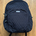 Vera Bradley Black Quilted Multi Pocket Zipper Leopard Inside Backpack Photo 0