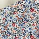 ZARA White Floral Long Sleeve Button Up Slim Fit Blouse Top M Photo 1