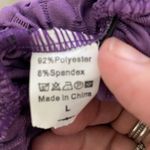 Women’s Leggings/High Waisted Yoga Pants Textured Purple Fabric Size L NEW Size L Photo 7