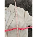 H&M White And Cream Striped Women's Suit Blazer Jacket Size 4 European Size 34 Photo 11