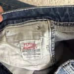 Vervet Flying Monkey Distressed Blue Flare Jeans Photo 4