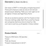 Show Me Your Mumu x Too Faced collab striped sequin flare Late Night Party Pants Photo 9