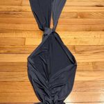 Arden B Vintage y2k 90's Bodice Fit Halter Sexy gray club Party Oversized Ties Photo 6