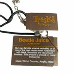 Treska Beetle Juice Collection Colorful Acrylic Art Pendant Statement Necklace Green Photo 1