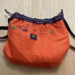 MYWALIT Crossbody Drawstring Stripe Purple Orange Green Leather Suede Purse Bag Photo 13