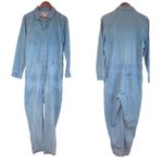 Outerknown  Wyatt Long Sleeve Button Front Denim Jumpsuit Blue Size‎ Medium New Photo 1